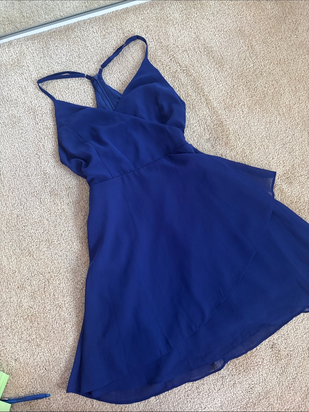 J.O.A. Cobalt Blue Spaghetti-Strap Mini Dress